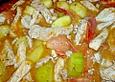 Schweinegeschnetzeltes mit Salatgurke, Tomaten und Thymian