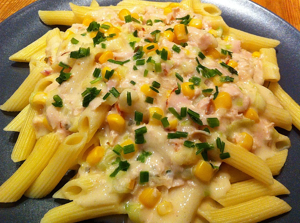 Nudeln mit Käse - Schinken - Sauce (Rezept mit Bild) | Chefkoch.de