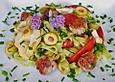 Nudelsalat mit Hackb&auml;llchen, Tomaten und Artischocken
