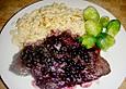 Hirschschnitzel mit Blaubeersauce