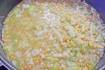 Gefl&uuml;gelsuppe mit roten Linsen 2