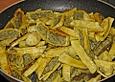 Maultaschen auf Chicoree - Dattel - Salat