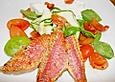 Rotbarbenfilets mit Zucchini - Caprese