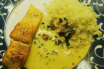 Fischfilets mit Zwiebel - Chili - Sahne - Sauce 2