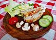 Gebackener Fleischk&auml;se mit Champignoneinlage