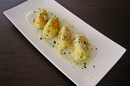 Gemüsenockerl mit Kräutersauce 1