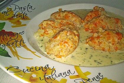 Gemüsenockerl mit Kräutersauce 10