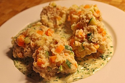Gemüsenockerl mit Kräutersauce 14