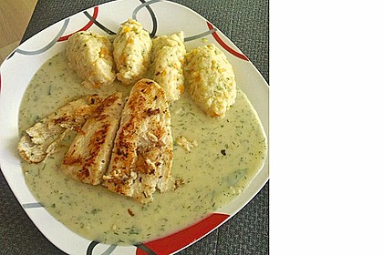 Gemüsenockerl mit Kräutersauce 12