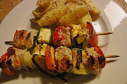 Grillspie&szlig;e mit Feta und Zucchini 6
