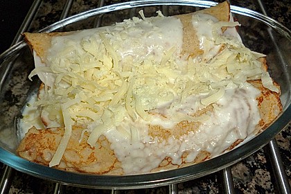 Spargel in Parmesancrêpes 6