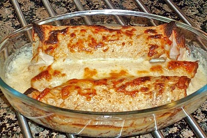 Spargel in Parmesancrêpes 7