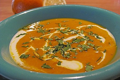 K&uuml;rbis - Orangen - Suppe 2