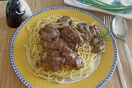 Spaghetti mit H&auml;hnchenleber 2