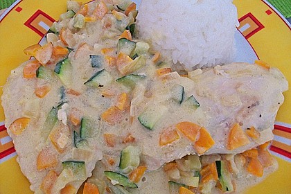 Putenschnitzel in Zucchini-Karotten Sauce 1