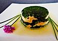 Lachs - Spinat - T&ouml;rtchen mit Beurre Blanc