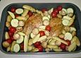 Poulet im Gem&uuml;sebeet