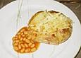 Baked potatoe with beans and cheese
