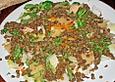 Linsensalat mit ger&auml;uchertem Fisch