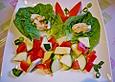 Bunter Zucchinisalat mit Senf - Dressing