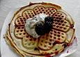 Brombeer - Waffeln mit Pistazienhonigcreme