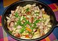 Kohlrabipfanne mit Bratwurst