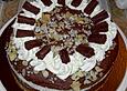 Schokokuchen mit Vanillesahne