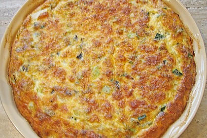 Aubergine - Zucchini - Frittata mit Käse 3