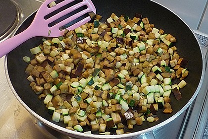 Aubergine - Zucchini - Frittata mit Käse 4
