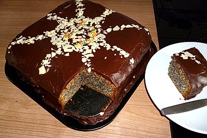Illes super schneller Mohnkuchen ohne Boden mit Paradiescreme und Haselnusskrokant 21