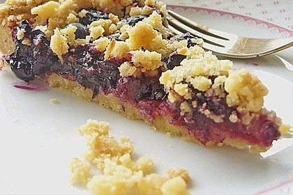 Fruchtige Heidelbeertarte mit Zimt - Kokos - Streuseln