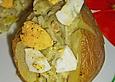 Ofenkartoffeln mit Schmorgurkenragout