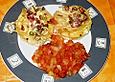 Spaghetti - Muffins mit Tomatensauce