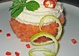 Lachstatar mit Zitronencreme