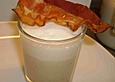 Topinambur - Milchshake mit Baconsegel