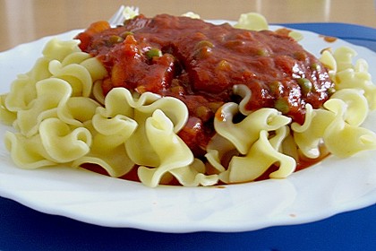 Nudeln mit Tomatenso&szlig;e 1