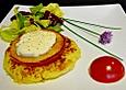 Mini - R&ouml;sti mit glasiertem Apfel und Ziegenk&auml;se