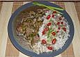 Leber mit Schnittknoblauch