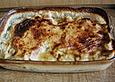 Schnitzelauflauf auf dem Blech