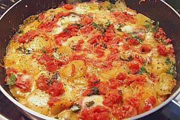 Kartoffeln mit Mozzarella