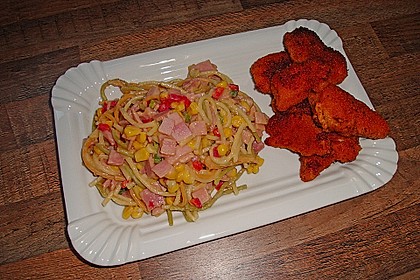 Spaghetti - Salat mit Mango - Chutney 2