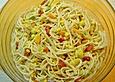 Spaghetti - Salat mit Mango - Chutney
