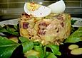 Rote Bete Carpaccio mit Thunfisch Avocado Timbal