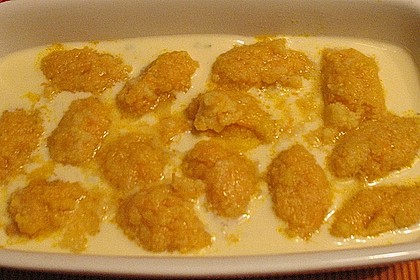 Grießnocken mit Gorgonzola - Sauce 3