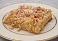 Apfelkuchen mit Orangensaft und Streuseln