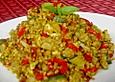 Bulgur - Gem&uuml;se - Feta - Auflauf mit Pinienkernen