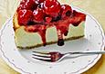 K&auml;sekuchen mit Himbeerguss