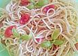 Spaghetti - Basilikum - Salat