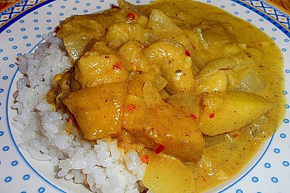 Gelbes Mango - Bananen - Curry