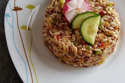Kritharaki - Salat mit Hackfleisch 4